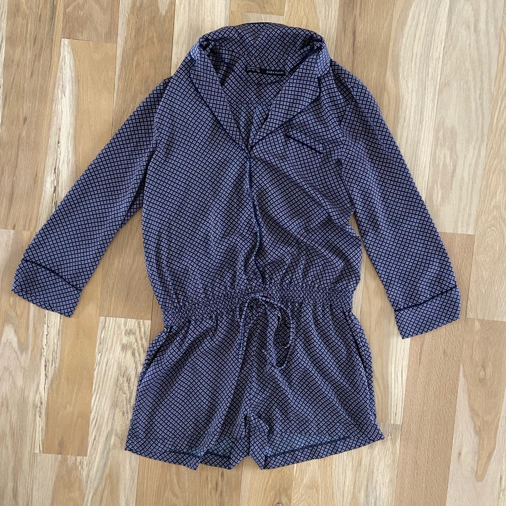 Zara one piece satin romper size S
